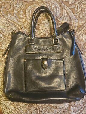 Dooney And Bourke Black Florentine Tear Drop Hobo